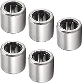 Kozelo 5pcs HF0812 Needle Roller Bearings - [8mm x 12mm x 12mm] One Way Clutch Bearing for Transmission Use, Chrome Steel Rollers