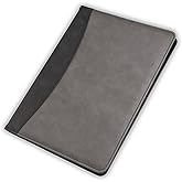 Samsill Two-Tone Padfolio, Resume Portfolio, Business Portfolio, with 8.5 x 11 Writing Pad, Gray & Black