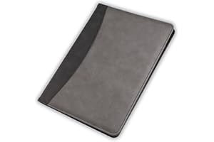 Samsill Two-Tone Padfolio, Resume Portfolio, Business Portfolio, with 8.5 x 11 Writing Pad, Gray & Black