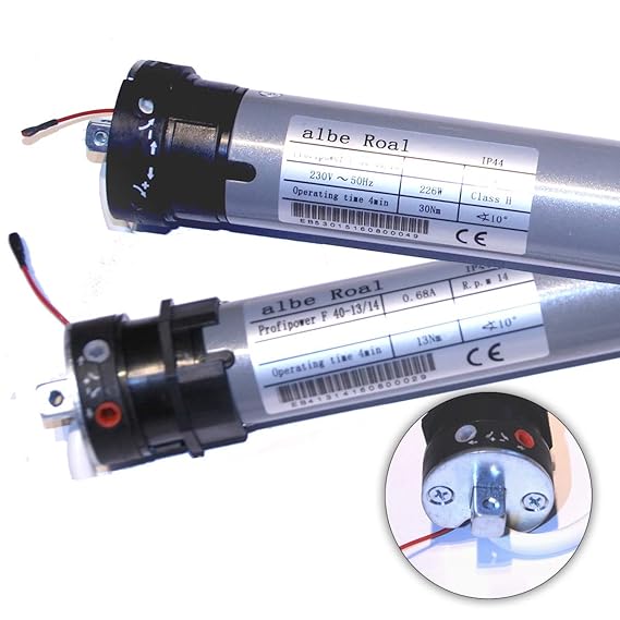 albe Funk Rolladenmotor inkl. Handsender Profipower F 30 Nm für 60 mm Welle mit mechanischen Endpunkten ca. 54 kg Zugkraft Rolladenmotor Antrieb 60 mm