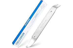 YULLSOROM 4140 Dual-purpose Steel Pry Bar, Multi-Function Trim Removal Tool for Automotive Panel,Planes Panel, Interior &exterior Trim Removal (Silver Pry Tool 1pc)