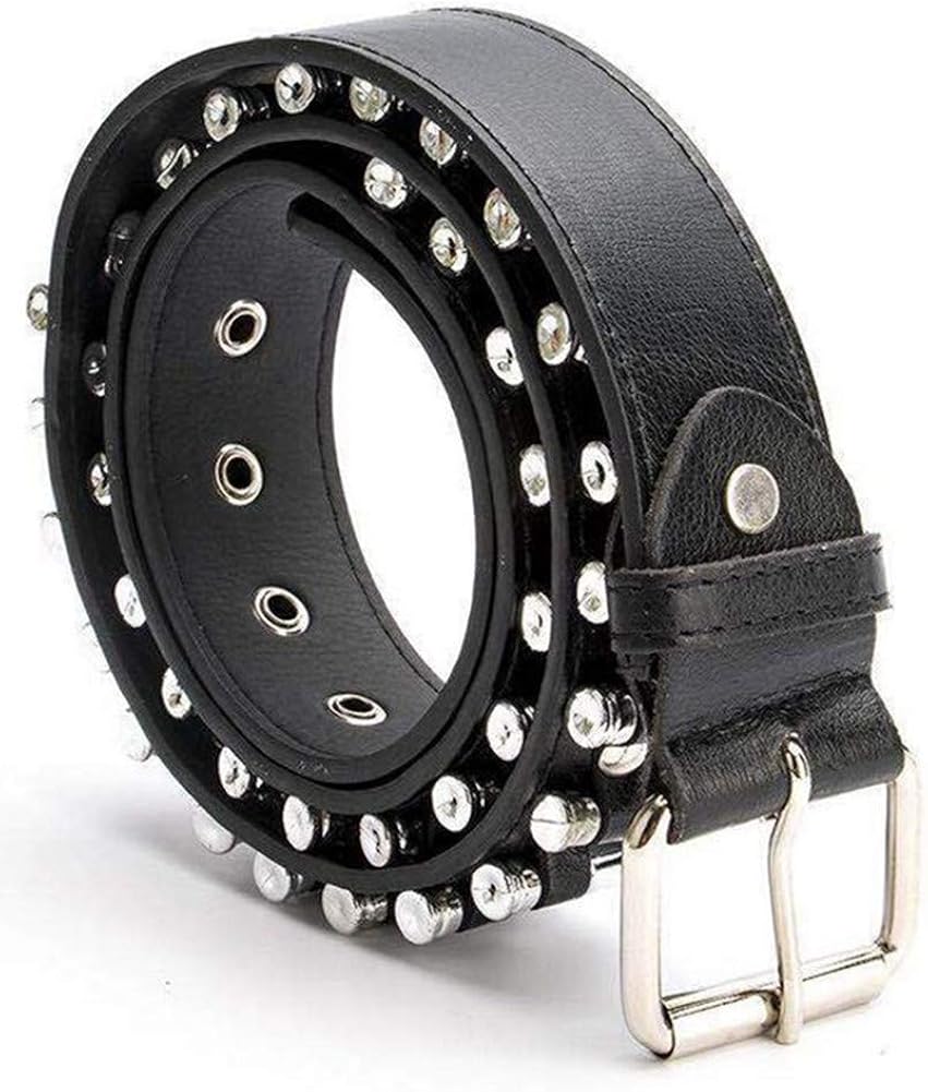 QIU PING Mens Fashion Punk Bullet Belt 