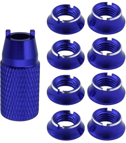 Cuasting Manette en aluminium pour émetteur RC - Filetage - Pour TX//DX6I DX7S DX8 DX9 Taranis, bleu