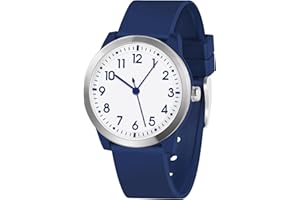 PROKING Kids Analog Watch for Girls Boys Children Teens,5-18 Years Old,Learning Time and Easy to Read,Minimalist Wrist Watch with Soft Band,5ATM Waterproof