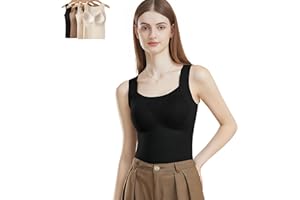 Thickened Warm Tank Top with Shelf Bra, 2-in-1 Silk Thermal Lifting Camisole, Fleece Lined Slim Fit Winter Undershirt