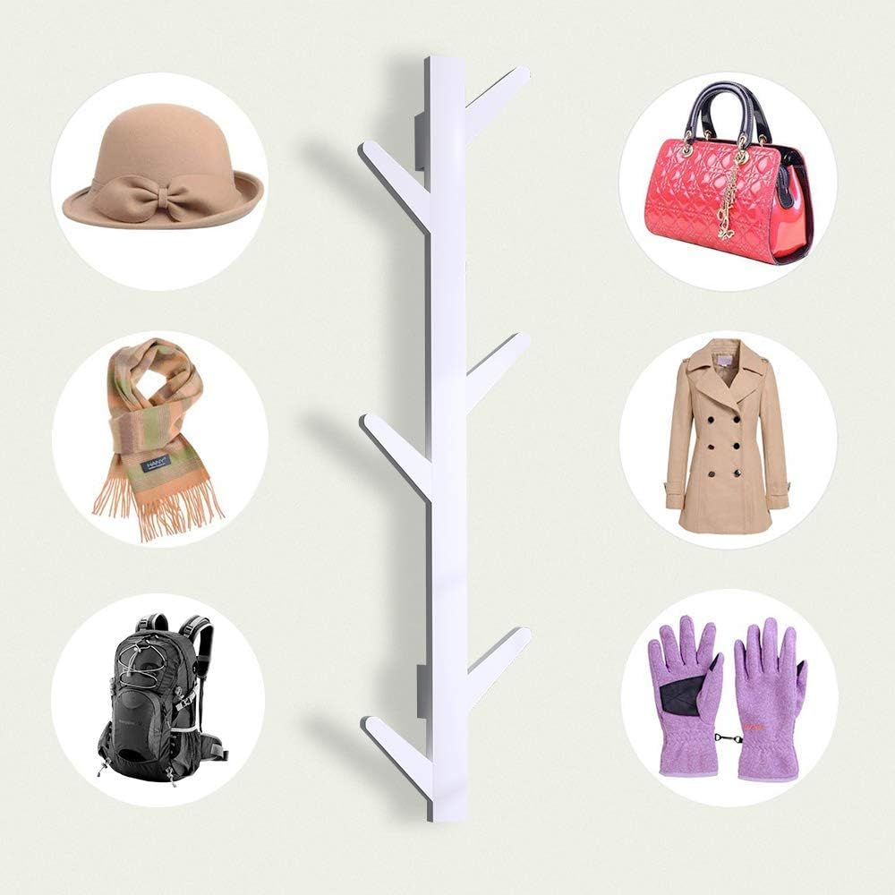 Best Wall Mounted Coat Rack – 6 Modern Hook, White