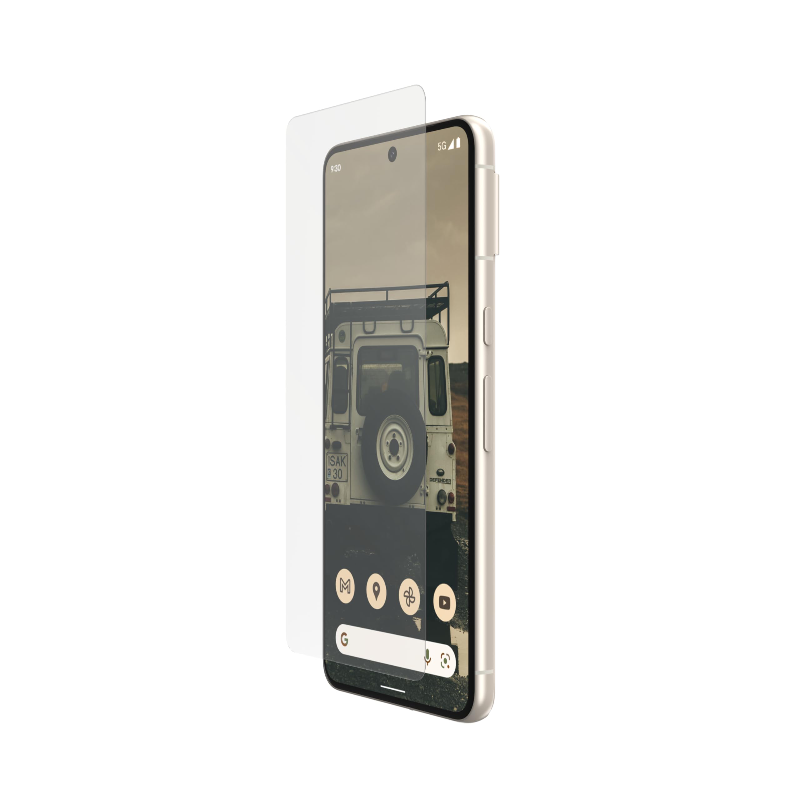 URBAN ARMOR GEAR UAG Made for Google Pixel 8 Pro Glass Shield Plus Screen Protector Clear/Black, Premium Double 9H Strengthened Tempered Glass Ultra Clear HD Anti-Glare Antimicrobial