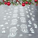 Colonel Pickles Novelties Santa Footprints - 90 Ct Footprint Floor Stickers Kit Reindeer & Elf