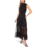 CeCe Women's Halter Tie Neck Tiered Maxi Dress