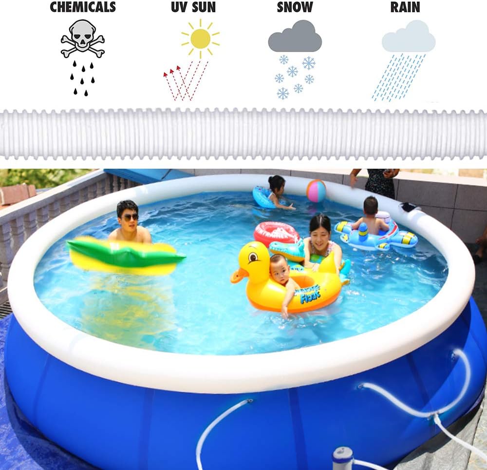 Swimming Pool Replacement Hose, 1.25" Diameter Replacement Hose for Above Ground Pools, Easy to Install, Pool Filter Replacement Hose Compatible with filter Pump 330 GPH, 530 GPH, 1000 GPH : Home Improvement