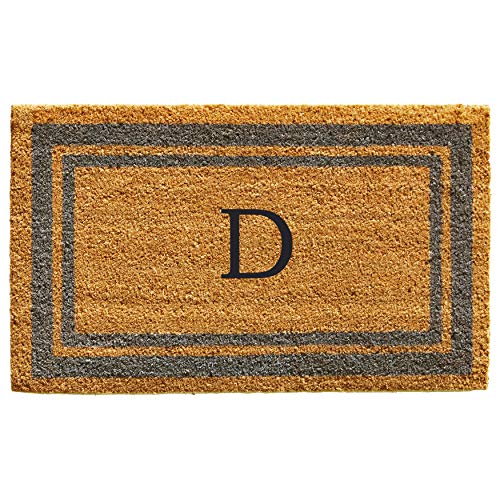 Calloway Mills 153022436D Periwinkle Border 24" x 36" Monogram Doormat, (Letter…