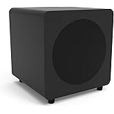 Kanto SUB8VMB Sealed Powered Subwoofer | 300W Peak Power | 8" Woofer | Matte Black