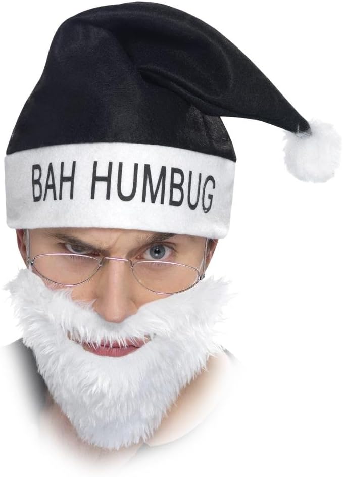 Bah Humbug Hat with Beard and Glasses