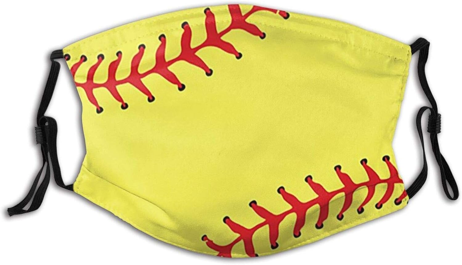 Softball PrintMask, Breathable Reusable Bandana with 2 Filter Sports Face Mask for