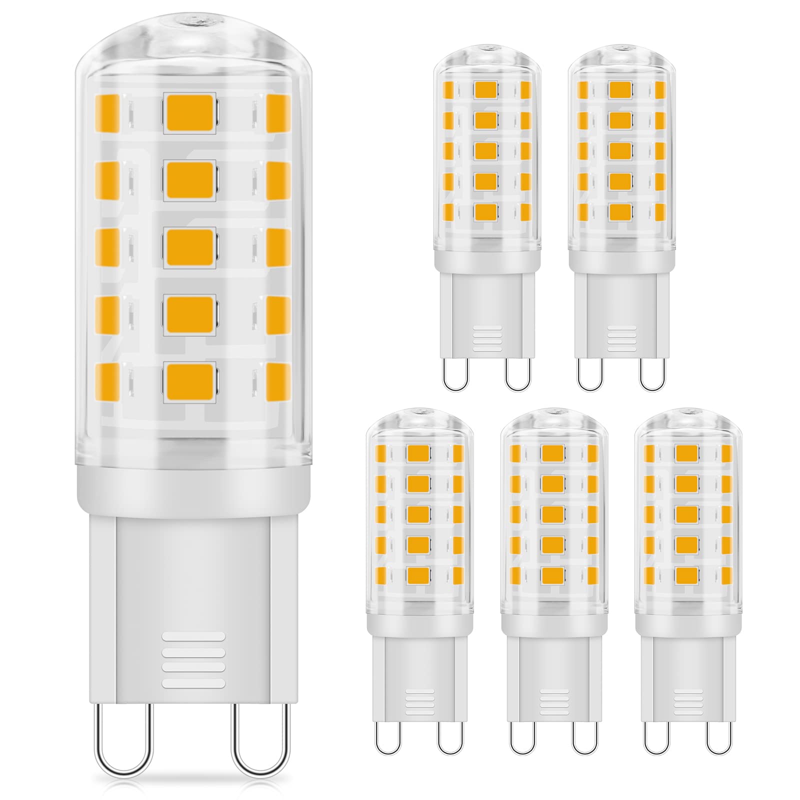 AWSGHLF G9 LED Bulb, Cold White 6000K, 3.5W Equivalent to 28W-40W Halogen, Energy Saving, No Flicker, Non Dimmable, 400LM (5)