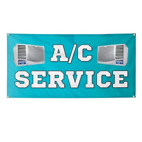 Amazon Com Vinyl Banner Sign Ac Service 6 Business Aircon Care