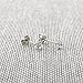 14k White Gold Cubic Zirconia Stud Earrings, 3 Millimeters (0.22ctw)
