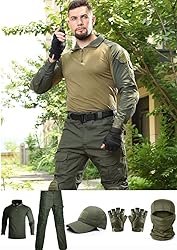 SANYETS Tactical Suit,Combat Pants and Shirt,Cap