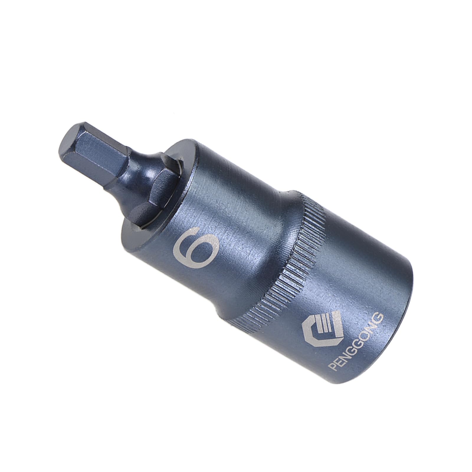 CoCud Hex Bit Socket, H6 Bit 1/2" Drive 2" Length, Star S2 Alloy Steel Cr-V Socket Blue - (Applications: for Fastener Application)