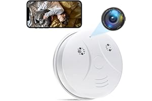 braosusner WiFi HD 1080P Camera Smoke Detector Wireless Small Nanny Cam Camera for Home Surveillance Security Cameras with Night Vison Indoor/Outdoor