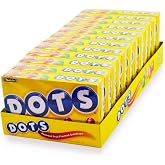 DOTS Gummy Candy Holiday Pack, Original Flavors, 6.5oz Box (Pack of 12) | Cherry, Lime, Orange, Lemon &amp; Strawberry Flavors, Individually Wrapped, Gluten Free, Kosher, Peanut Free, Gumdrops