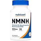 Nutricost NMNH Supplement (500mg) 60 Capsules, 30 Servings, Vegan, GMO-Free | Reduced &beta;-Nicotinamide Mononucleotide, Gluten-Free