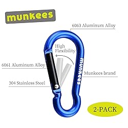 munkees 2-Pack 8-Shaped Carabiner Clips
