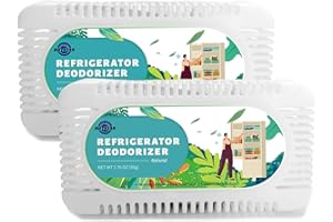 BH7STAR Fridge Deodorizer Odor Eliminator, 2 Pack Odor Absorber, Natural and Unscented Bamboo Activated Charcoal for Freezer, Cooler, Lunch Boxes-More Effective Than Baking Soda