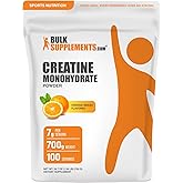BulkSupplements.com Creatine Monohydrate Powder - Creatine Flavored Powder Supplement, Micronized - Orange Smash Flavor, 7g p