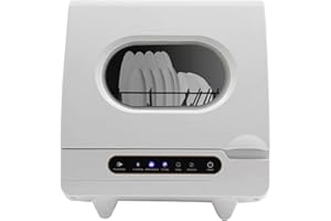 BGYUHWQ Countertop Dishwasher 1200W 5 Washing Programs Portable Dishwashers Automatic White Compact Dishwasher for Small Apartments