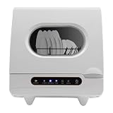 Countertop Dishwasher, 5 Washing Programs Portable Dishwasher, 360°Rotation Flushing Wash Fruit Machine, High-Temp wash Dishwasher for Homes Kitchen Apartments Dormitories Campers Rvs