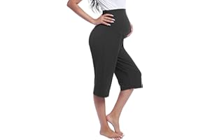 Joyaria Maternity Capri Pants Sleep Lounge Pregnancy Bamboo Viscose Sleepwear Women Over Belly Active Yoga Shorts S-XXL
