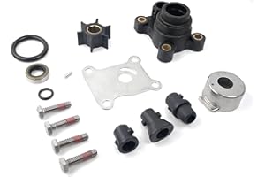 WINGOGO 394711 Water Pump Impeller Repair Kit for OMC Johnson Evinrude Outboard 8 9.9 10 15 HP Marine Engine Parts Replacement Sierra 18-3327 0394711 387610 391388 777801 393560 391698 386697 389112