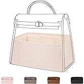 DGAZ Silk Purse Organizer Insert Fits Hermes Herbag 31/39/50 Bags, Luxury Handbag & Tote Organiser, Simplicity bag insert(Craie,H31)