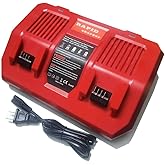 Anoitd Replace of MLK N18 DualBay Simultaneous Rapid Charger 48-59-1802 for Mil 18V Lithium Battery 48-11-1811,C18B, Li18, N18...