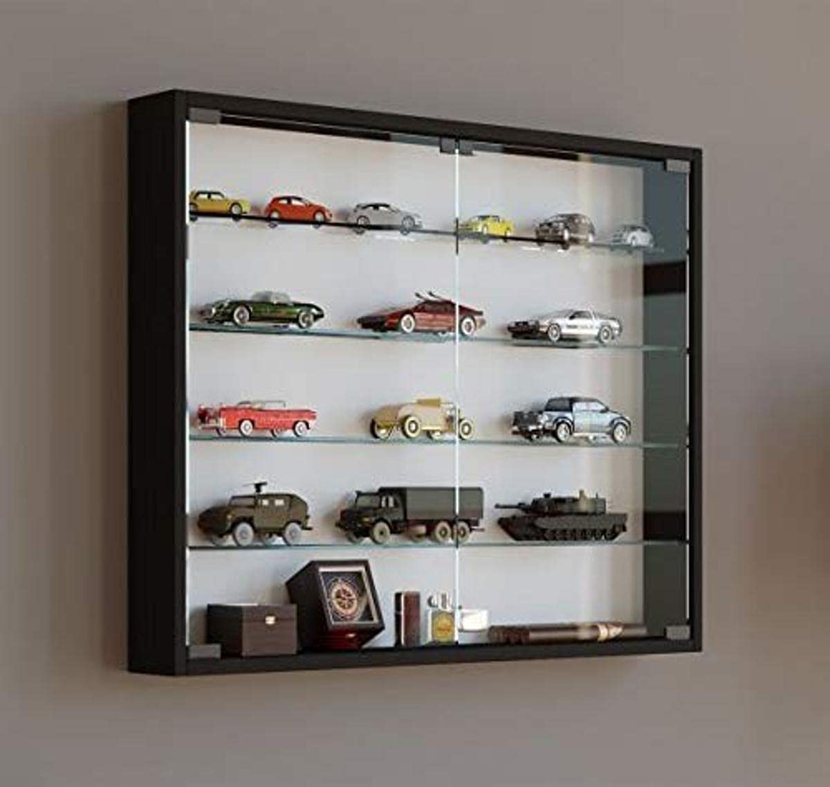 VCM Wall display cabinet Mandosa L,Black