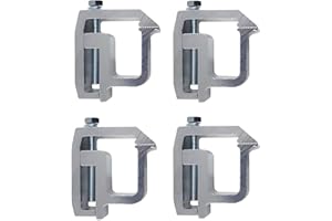 iFJF Mounting Clamps Truck Caps Camper Shell Powder-Coated Replacement for Chevy Silverado Sierra 1500 2500 3500, Dakota Ram 1500 2500 3500, F150 F250 Set of 4 (silver)
