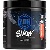 ZOR Snow Advanced Pre-Workout with Shilajit – Clean Energy, Focus, Endurance & Pump Support – Beta-Alanine, Citrulline Malate, Alpha GPC, B12 – Sugar-Free, Non-GMO – 30 Servings (Orange Summit)