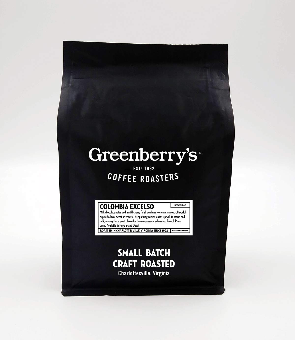 Greenberry's Coffee Co. - Colombia Whole Bean - Bold, Fresh, 100% Arabica, Medium Roast Beans, 12 oz