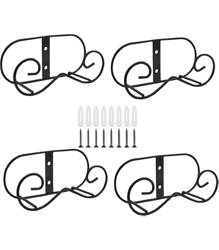 Mocoum Wall Mount Plate Display Stands – Set Of 4 Iron Easel Holders For Plates, Art, & Picture Frames