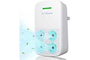 KECHUANG Air Ionizers/Plug In Air Purifier for Home (1 Pack), Negative Ion Filtration System for Bedroom, Office, Kitchen, Mini Air Cleaner, Portable Air Filter (White)