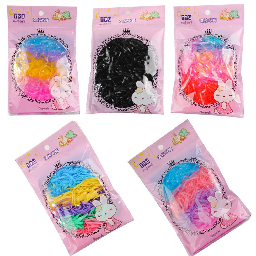 Amazon Com Color Elastic Hair Bands For Kids Baby Girls 1000pcs