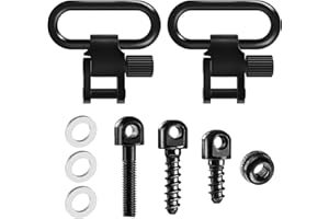 GUGULUZA Rifles Sling Swivels 1-Inch with 3 Pieces Wood Screw Studs Set for Shotguns Quick Detachable Gun Sling Mounting Kit