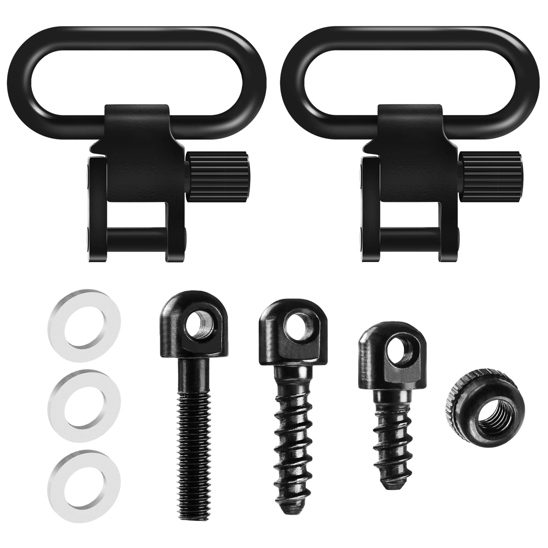 GUGULUZA Rifles Sling Swivels and Wood Screw Studs Set for Bolt Quick Detachable Gun Sling Mounting Kit for Shotguns