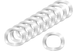 uxcell Wave Spring Washer, 100Pcs 0.83"x0.55"x0.01" (ODxIDxT) - 304 Stainless Steel Curved Washer for Screw Bolt, Wave Washer