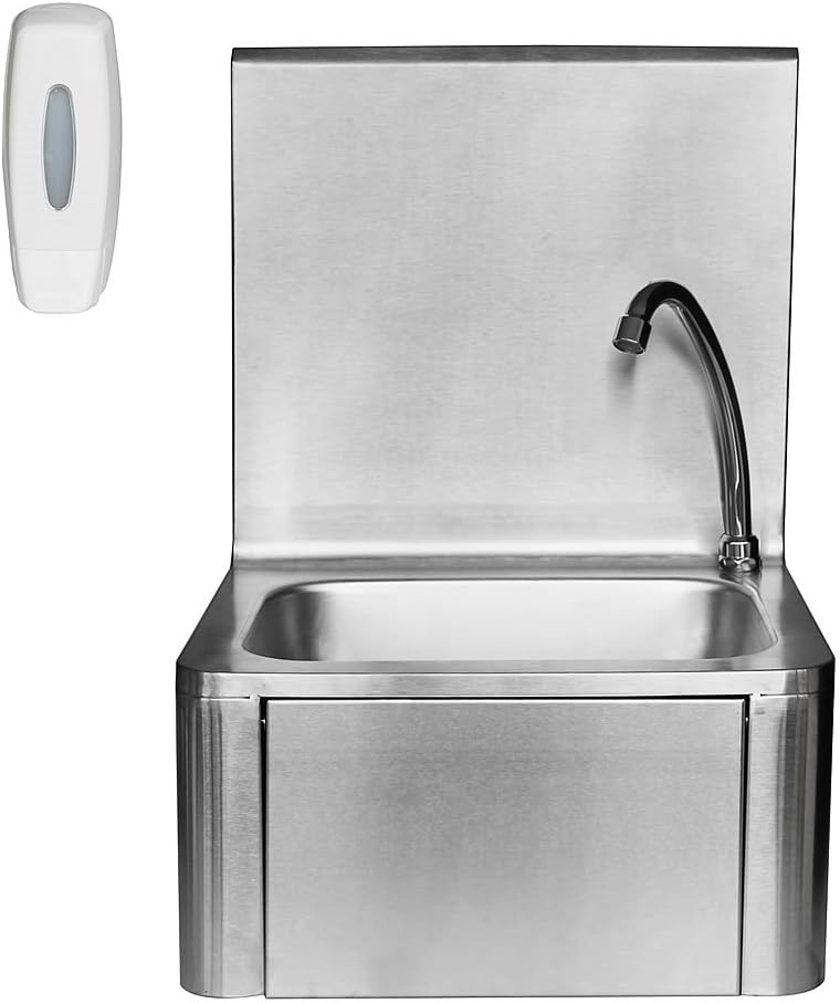 Melko Waschbecken Ausgussbecken Wandausgussbecken Edelstahl Wand Spulbecken Wandbecken Amazon De Kuche Haushalt