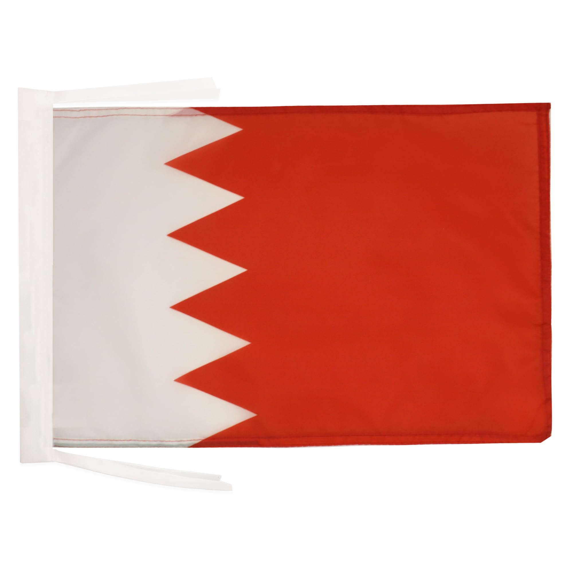 AZ FLAG - Bahrain Flag - 18'' x 12'' - 100% Polyester Bahrain Small Banner with Two Cords - Fade Resistant - Vivid Colors - 18x12 in - 45x30 Cm — image 1