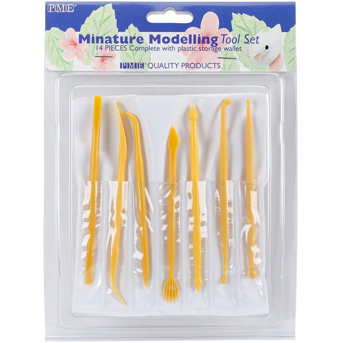 PME MM121 Miniature Modelling Tools, Set of 14, Yellow