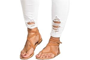 Lausiuoe Sandals For Women Dressy Summer Wide Width Flat Sandals Comfortable Casual Cute Beach Strappy Thong Flip Flops