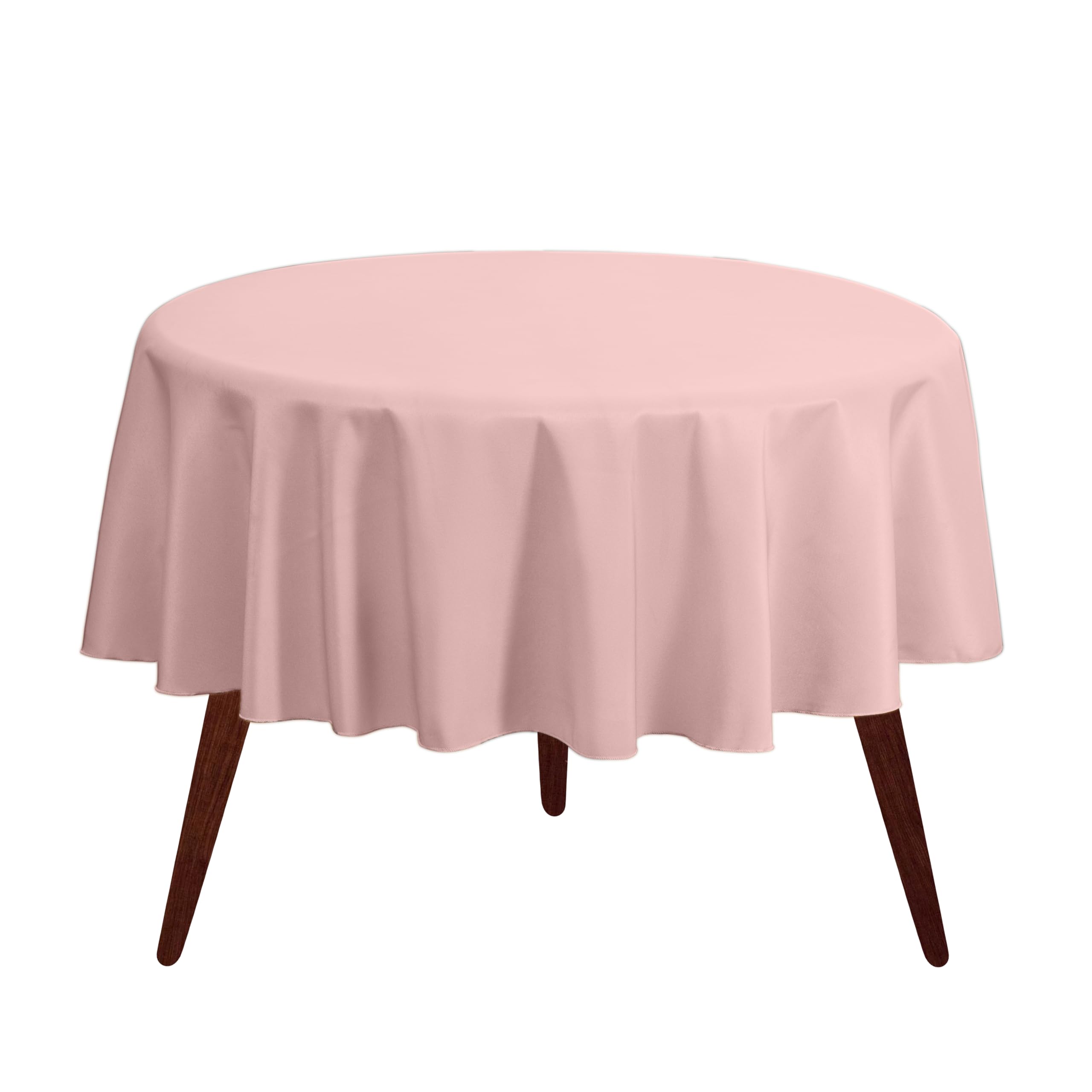 Gee Di Moda Round Tablecloth - 70 Inch Pink Round Table Cloth for 24 to 48 Inch Round Tables - Heavy Duty Washable Fabric - for Buffet Table, Holiday Party, Dinner, Wedding & Baby Shower — image 1